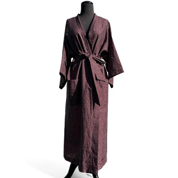 VTG Christian Dior Monsieur Paisley Print Burgundy Robe, OS - Picture 1 of 9